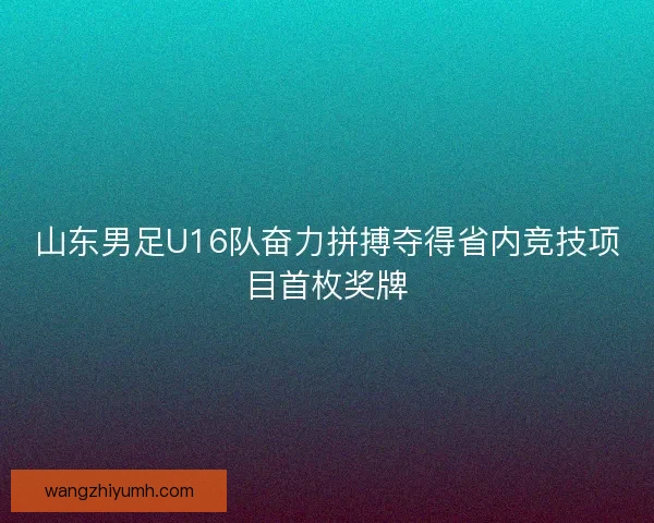 山东男足U16队奋力拼搏夺得省内竞技项目首枚奖牌